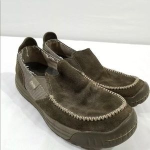 Oboz Cody Mens Dark Green / Brown Suede Slip On